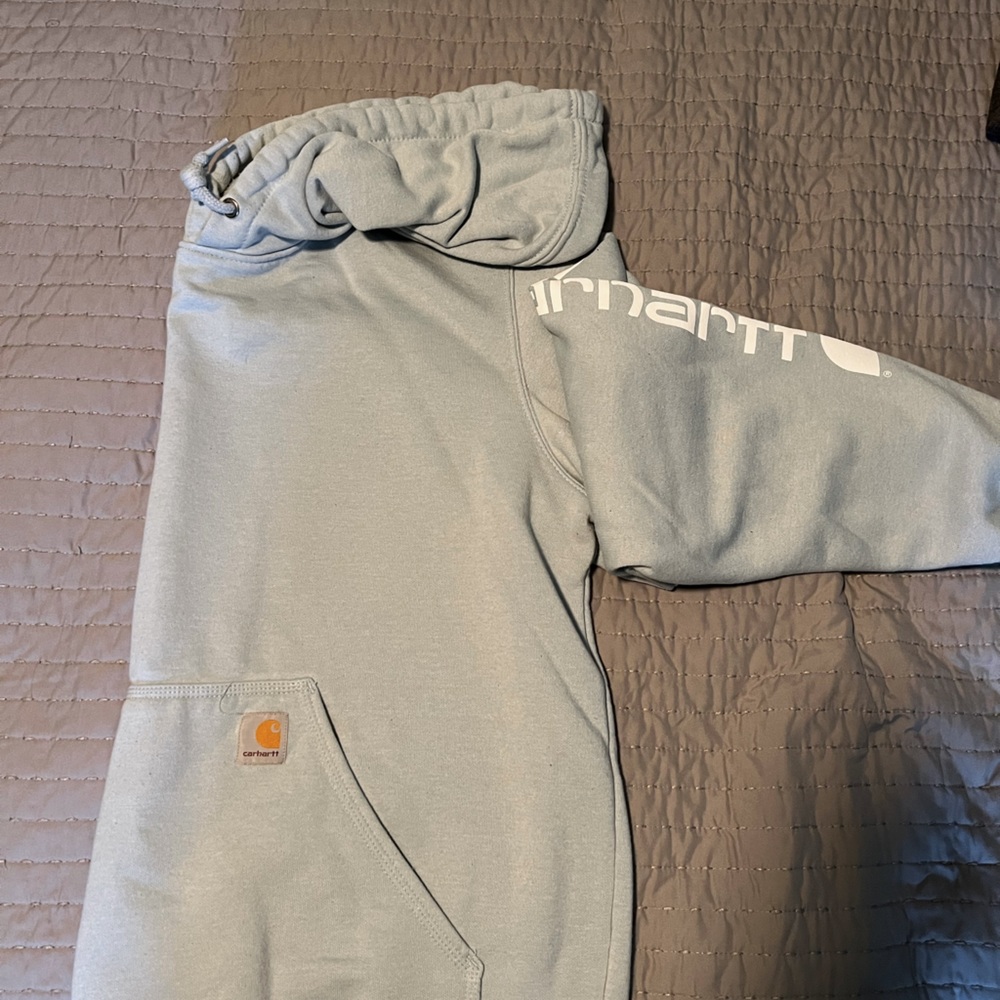 Men’s Large original fit light blue hoodie